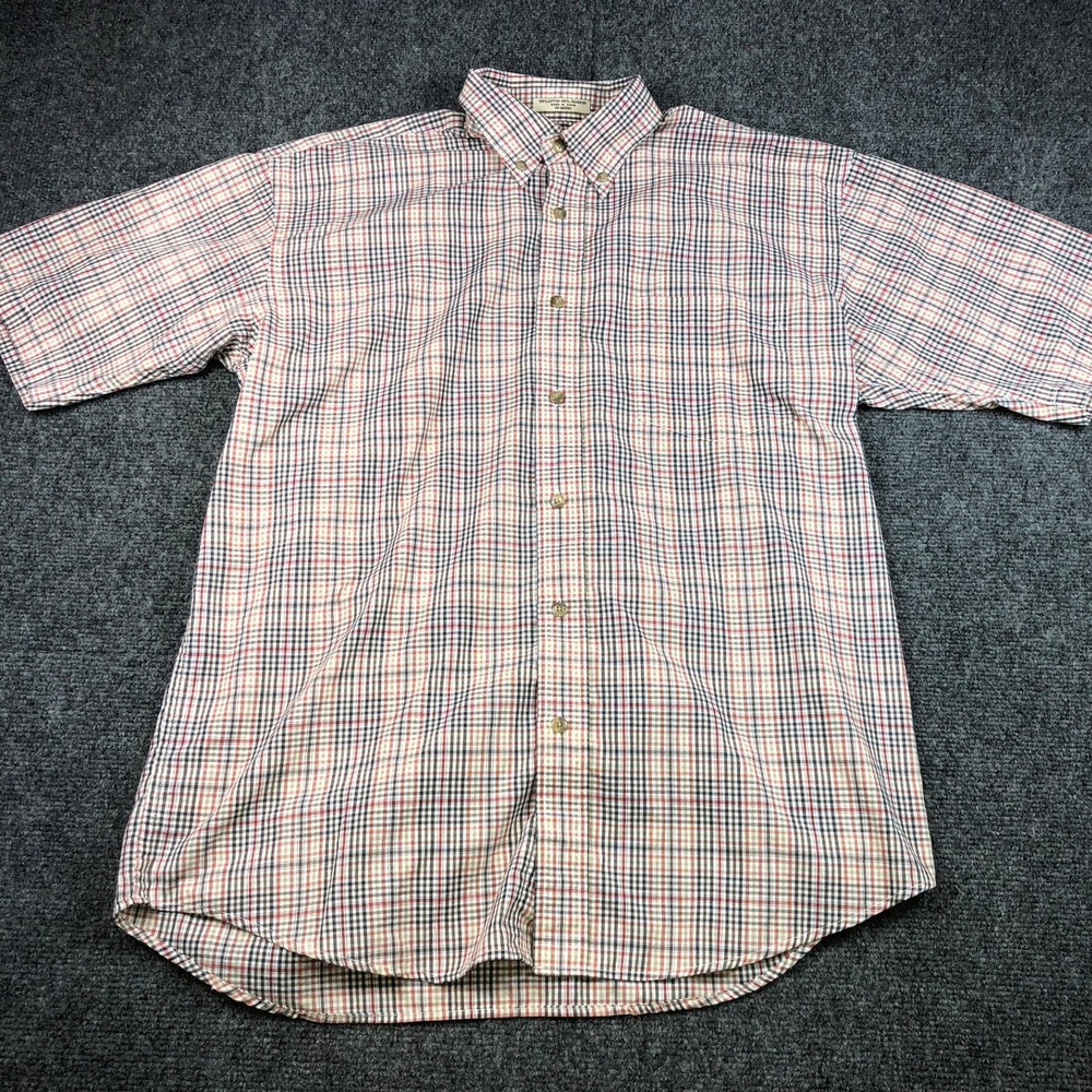 Foxfire‎ Men's Medium Plaid Short Sleeve Button Down Casual Shirt